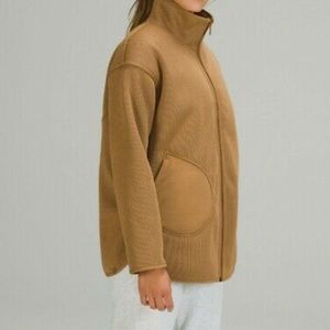 Lululemon Reversible Fleece Jacket Bold Beige Size 12